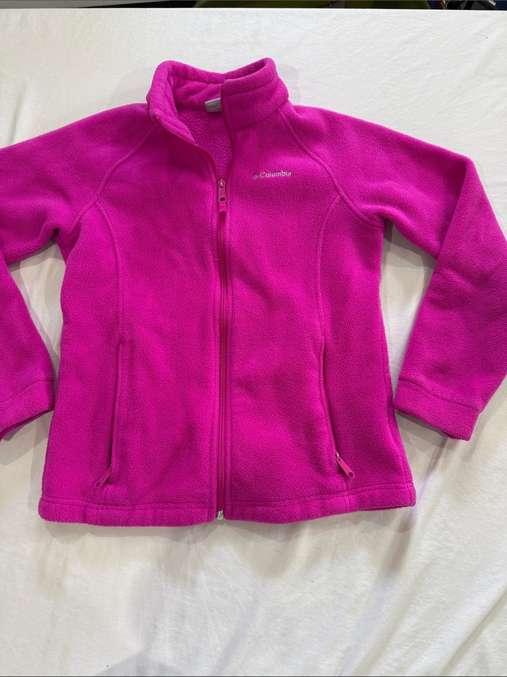 Columbia Kids Bright Fuchsia Full-Zip Fleece Jacket
